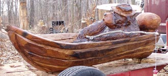 Fishing Bear in Boat